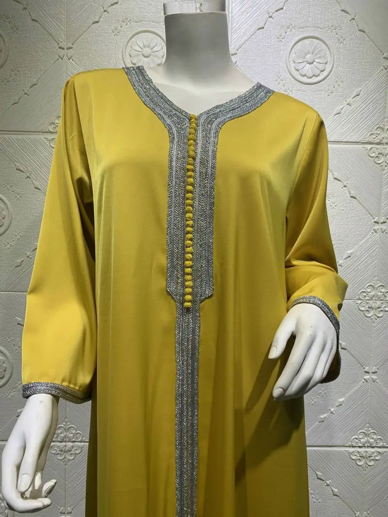 

EID hooded Muslim women abaya 2021 dubai hijab dress