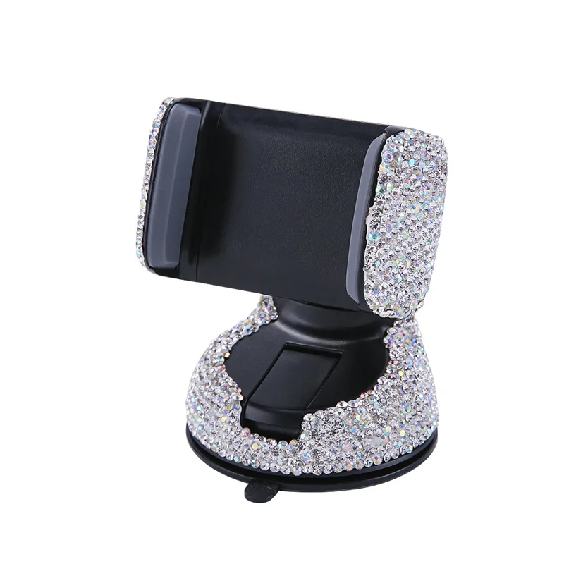 

Universal Car Phone Holder 360 Degree Car Phone Holder Dashboard Windshield Air Vent Crystal Rhinestones Diamond Bracket, Colorful