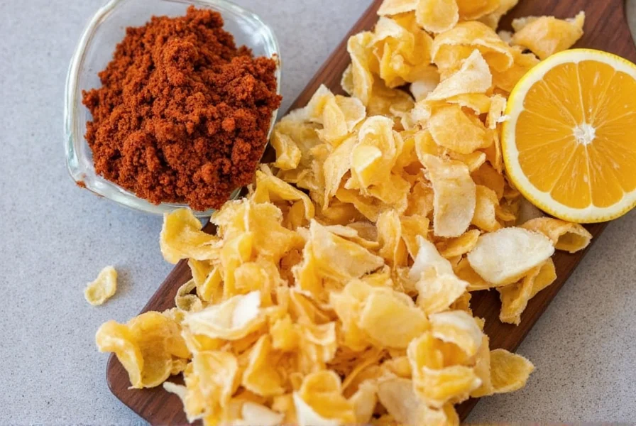 Dried citrus peels on a tray