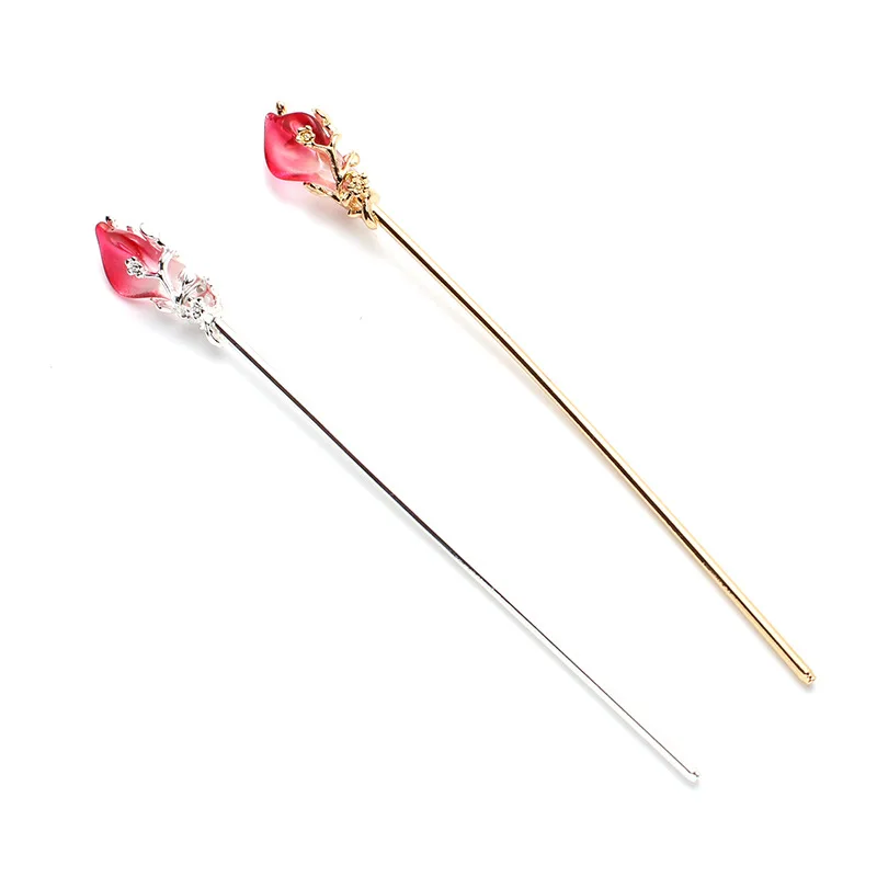 

Vintage Chinese Style Hanfu Hair Stick Women Metal Fork Hair Chopsticks Hairpin Woman Jewelry Hair Clip Accessories