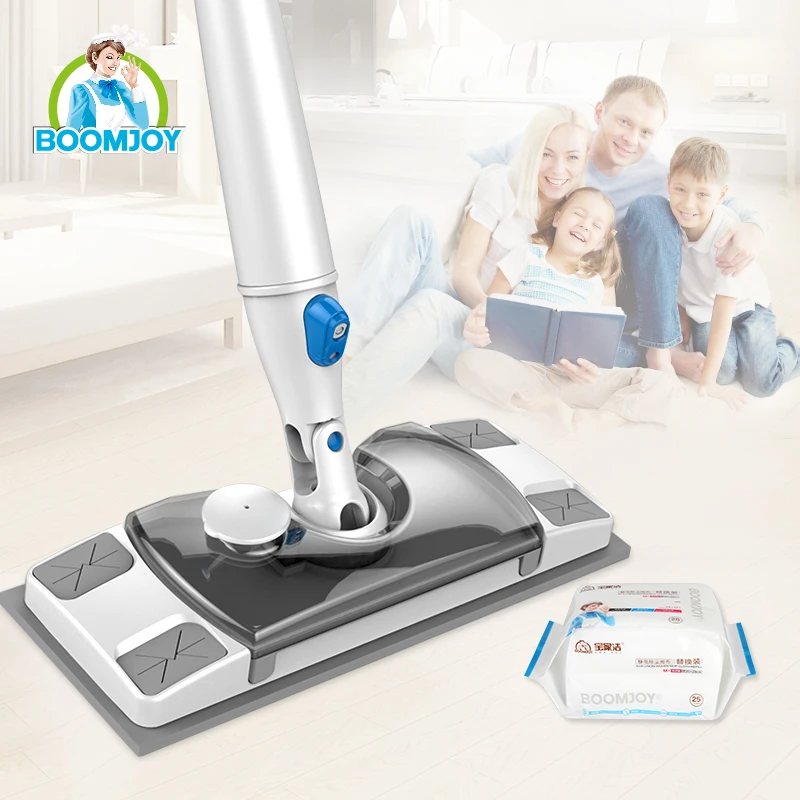 

Boomjoy NEW Floor Mops Steam For House Cleaning Mob Cleaner, White+blue