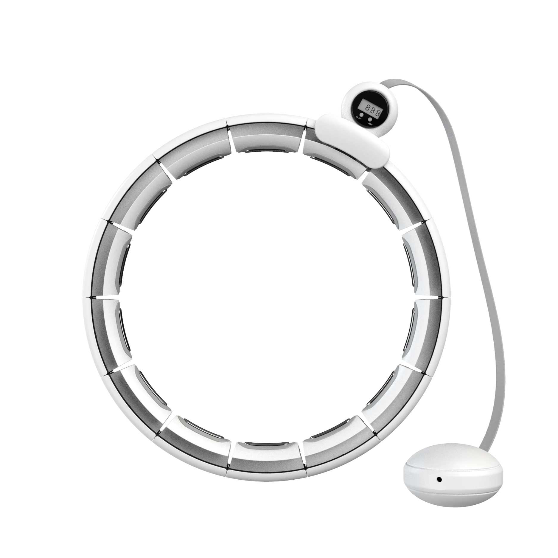 

New Fancy Magnetic smart hula ring from factory good quality low price hot selling hula hoops with ball, White