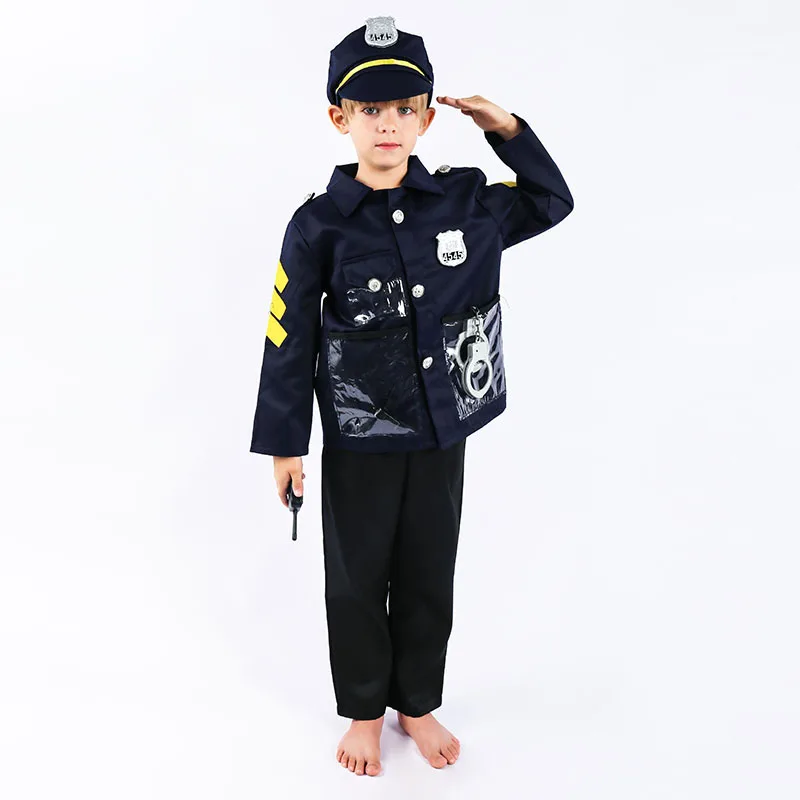 

Hot sale  halloween carnival costume wholesale police man costume, As picture
