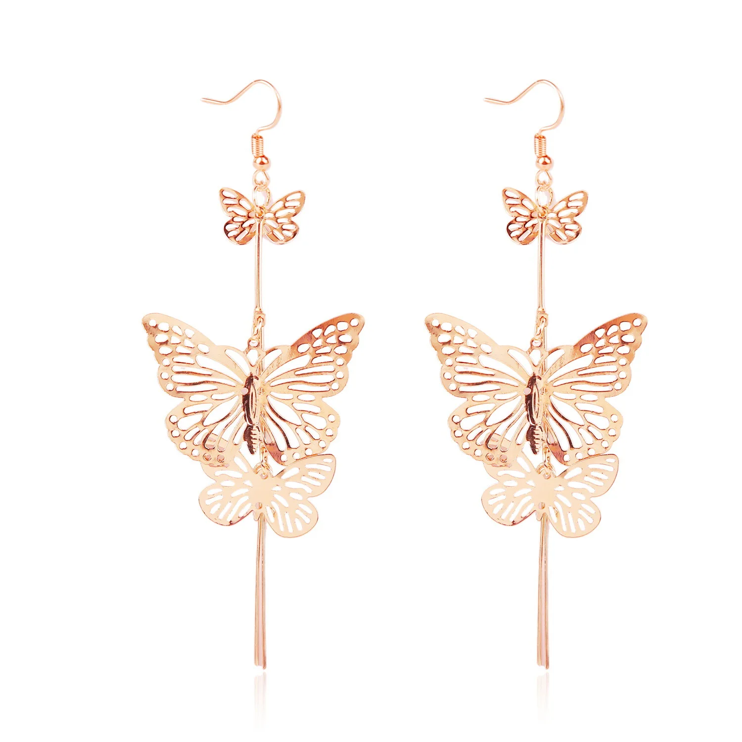 

Hainon New Fashion White Pearl Drop Earrings Women Large Size butterfly Earrings pearl earring for women, Picture shows