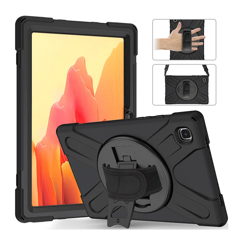 

2020 newest Rugged Cover with hand straps for Samsung Galaxy Tab A7 10.4 inch T500/T505 Shockproof Heavy Duty Protective case