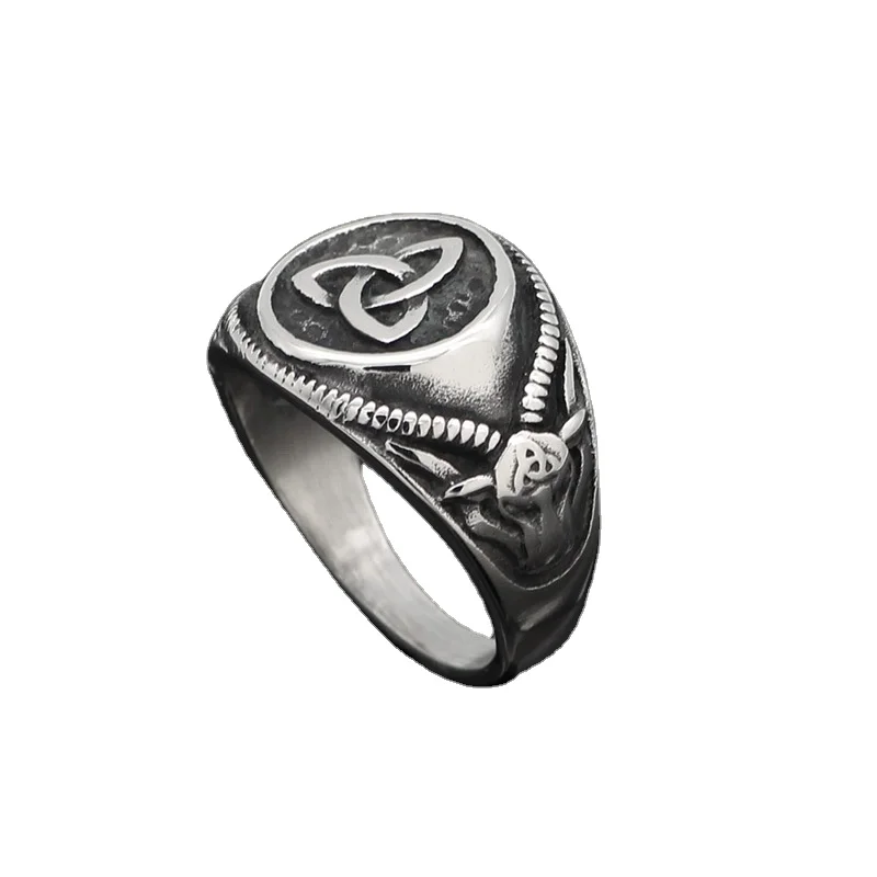

Viking Fashion Jewelry Silver Stainless steel Men Rings