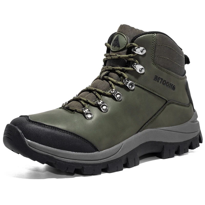 

Customized Outdoor Trekking Walking Boots High Top High Quality Waterproof Hiking Boots for Men, Black,green,grey