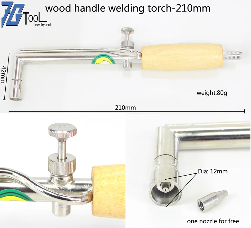Adjustable Flame Gas Torch Solder Handle Pipe Wood Welding Torch Equipment Tool