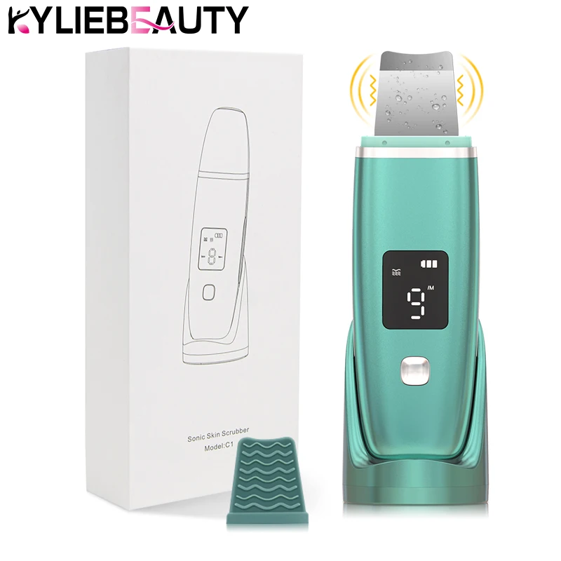 

2021 New Products Face Massager Ultra Sonic Skin Scrubber USB Rechargeable Facial Cleaner Vibration Ultrasonic Skin Scrubber