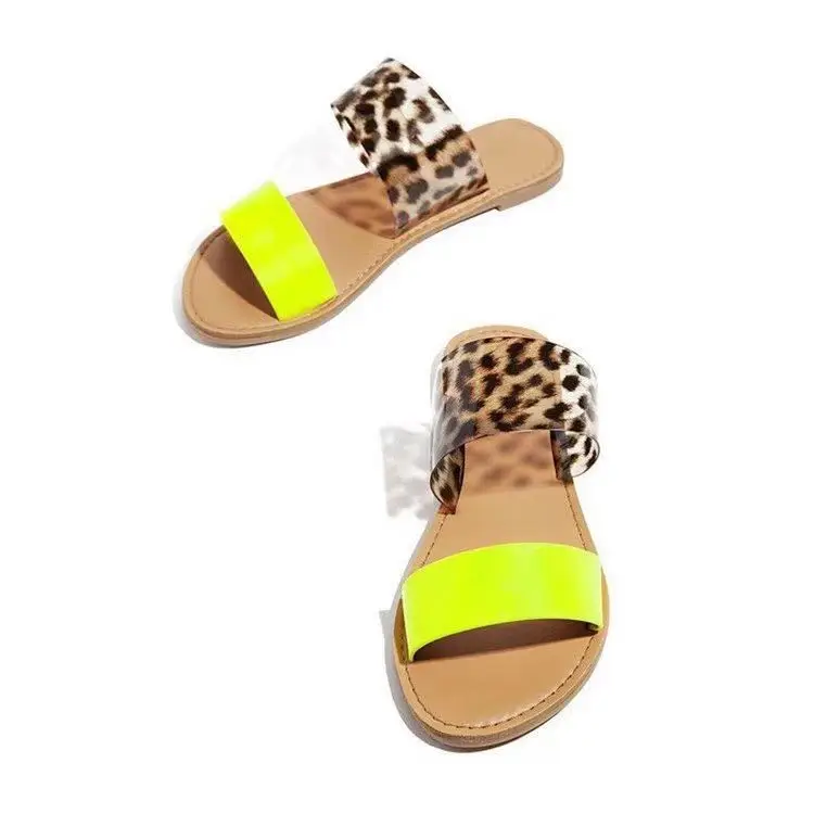 

New Arrival Women Flat Sandals Fashionable Leopard Women Slippers Sandals