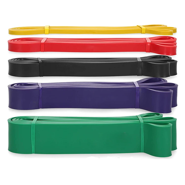 

Fitness Latex Resistance Bands Power Exercise Stretch Pull Up Assisted Band, Red, black, orange, blue, yellow etc.