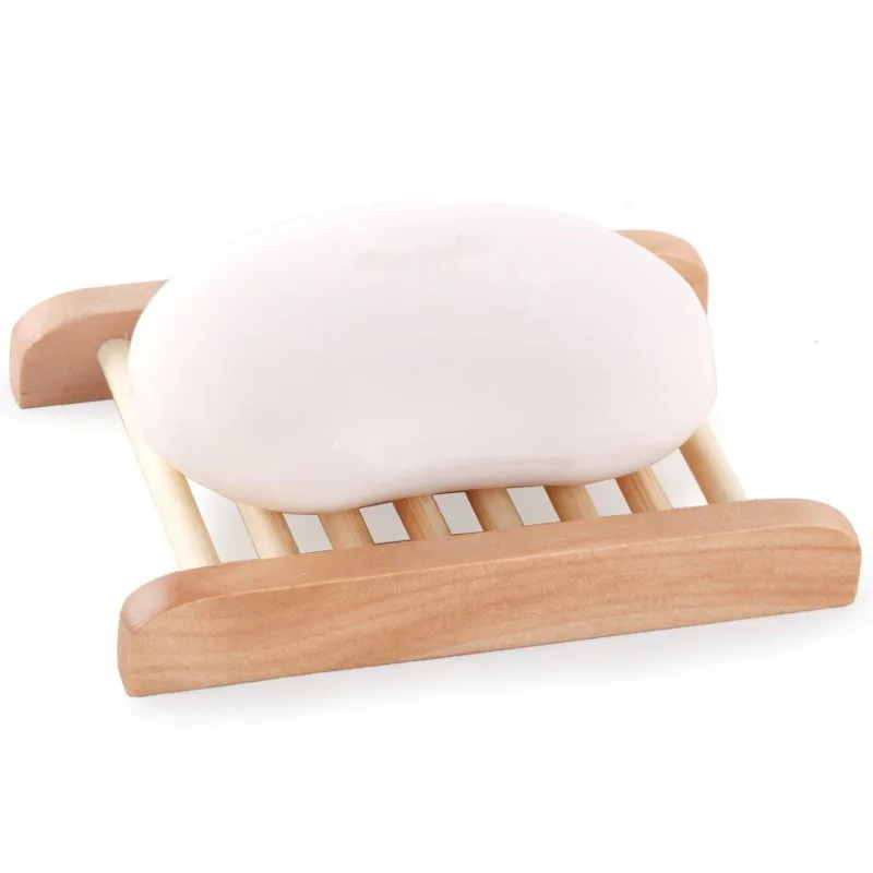 

G55 Bath Shower Plate Wooden Soap Tray rack Natural Bamboo Soap Dish Holder