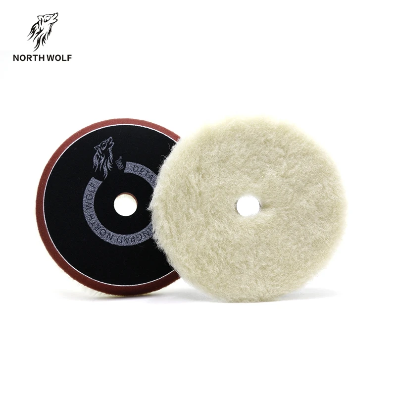 

100% Nature Wool Polishing Pad Car Detailing Fomed Wool Buffing Pad Thick Wool Polishing Pad