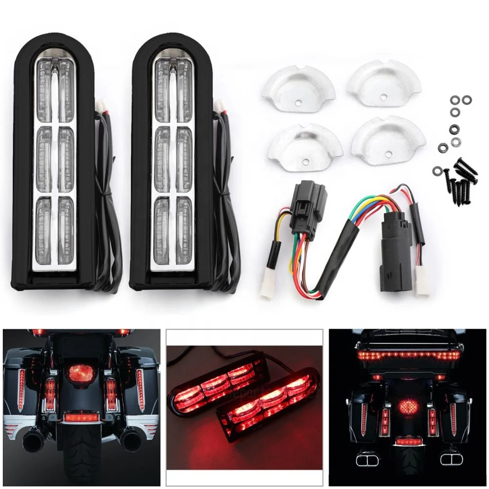 

Free Shipping LED Inserts Saddlebag Filler Support Lights For Harley Touring Electra Glide