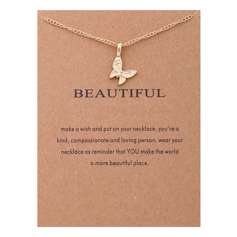 

Fashion Gold-Color Stainless Steel Clavicle Chains Elephant Pearl Butterfly Pendant choker Necklace For Women Jewelry