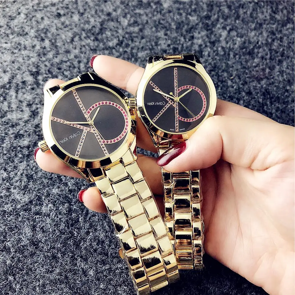 

dropshipping EVAFASHION quality goods most expensive couple watches for men watch strap design wristwatch wholesale at good price, Gold