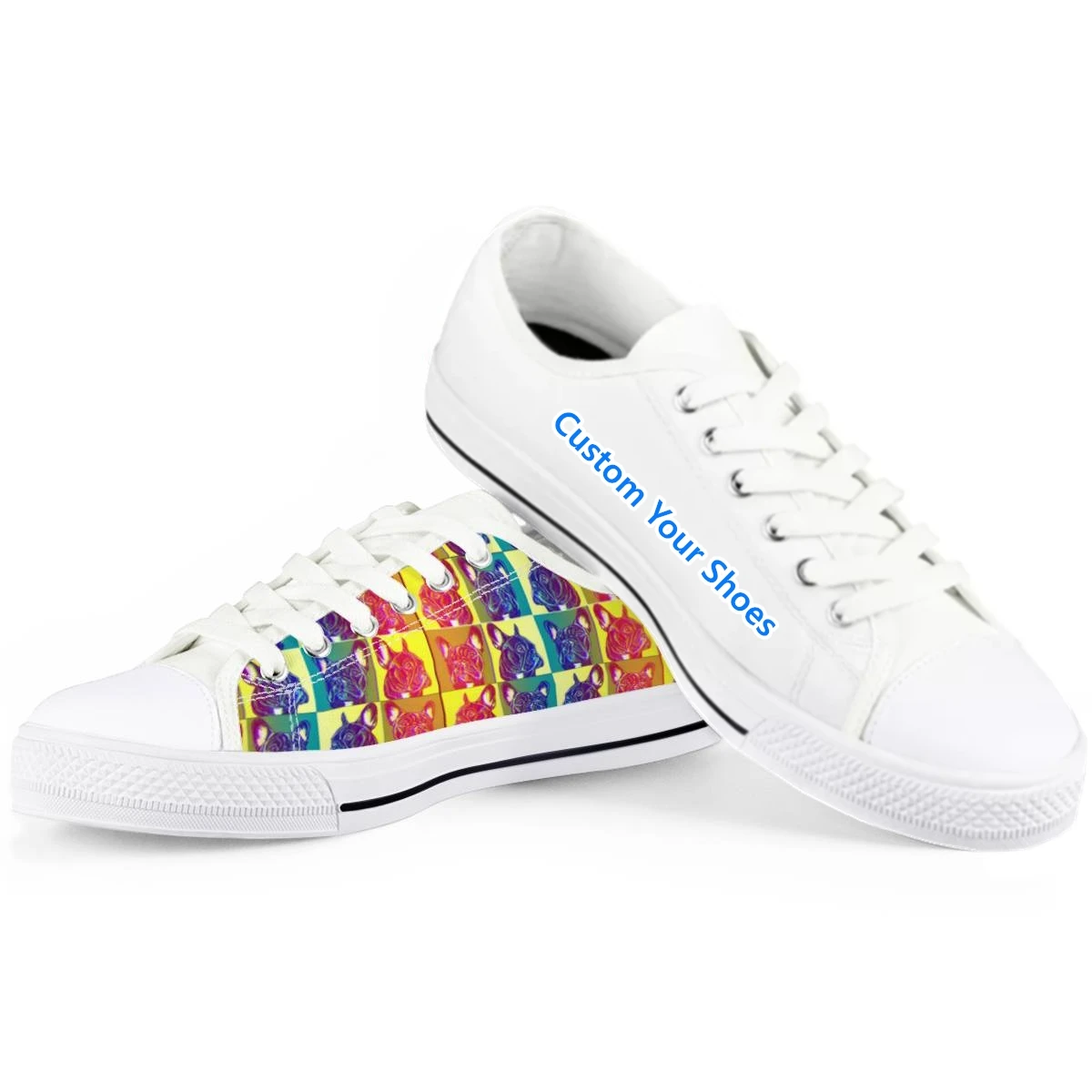 

FORUDESIGNS Blank Custom Sublimation Printed Womens Designer Fashion Flats Design Sport Shoes With Logo Charm Manufacturers
