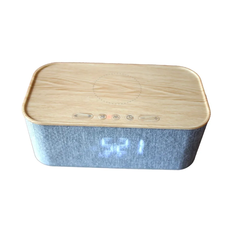 

2021 hot product Wooden Wireless Charger speaker high quality wireless potable speaker, Customized