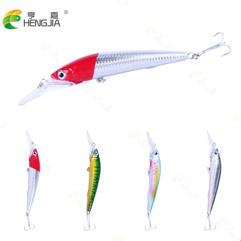 

Henhjia High quality 18cm/41g sinking minnow fishing lure hard plastic fishing lures, 5 colours available/unpainted/customized