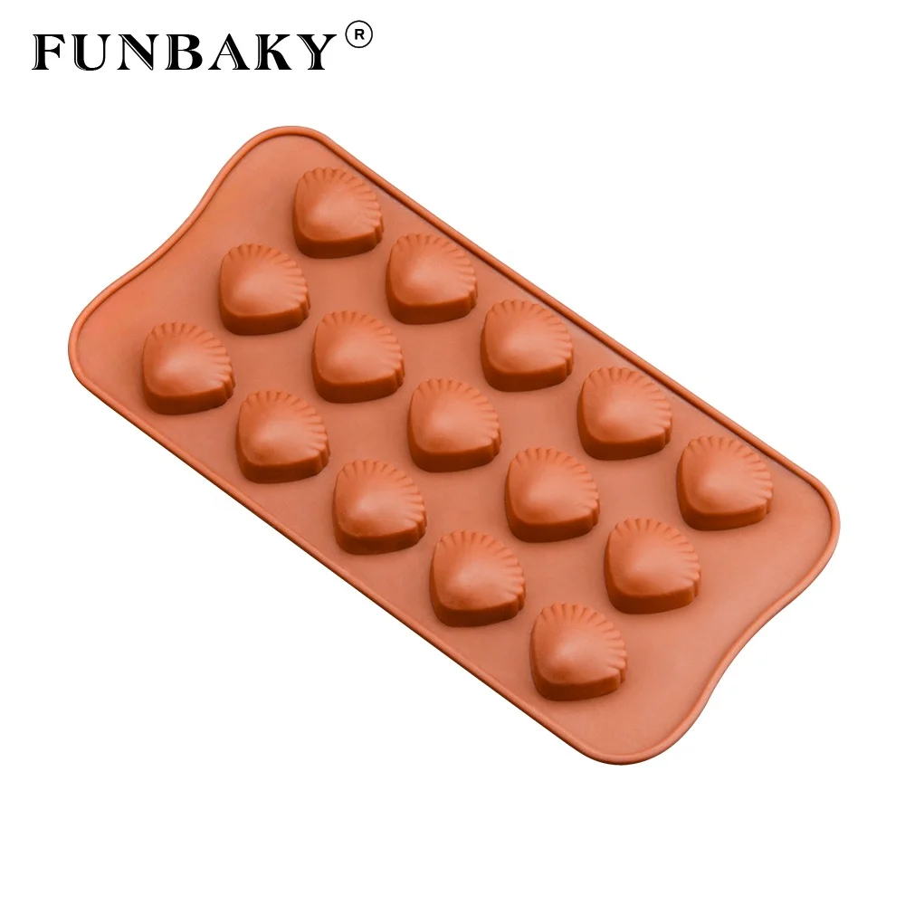 

FUNBAKY Cake making tools multi - cavity shell shape chocolate 3 D soft sweets gummy mold sector cake decorating kits, Customized color