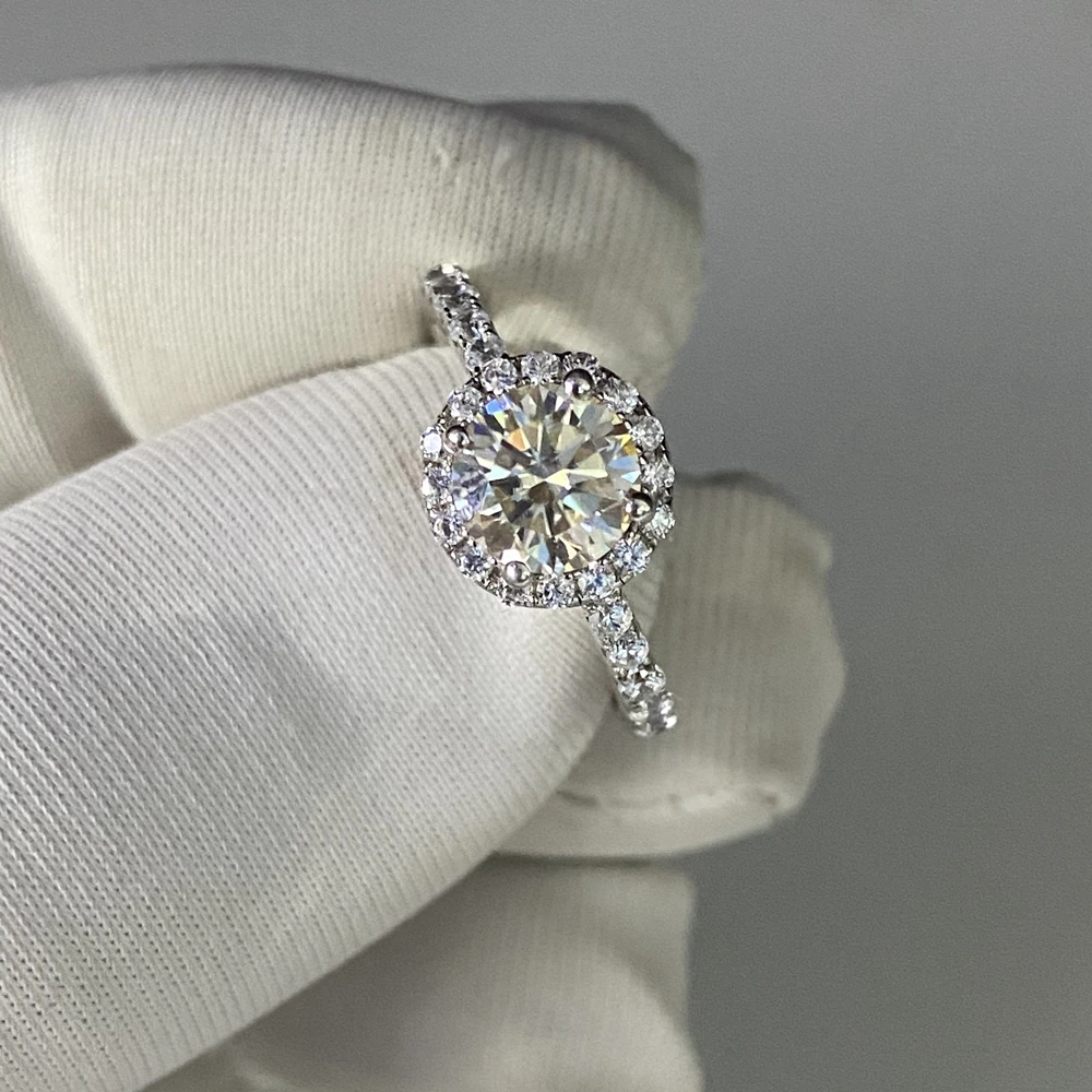 

925 sterling silver jewelry ring jewelry Moissanite stone ring wedding engagement ring romantic style jewelry, Pink, red, blue, yellow,white, blue topaz