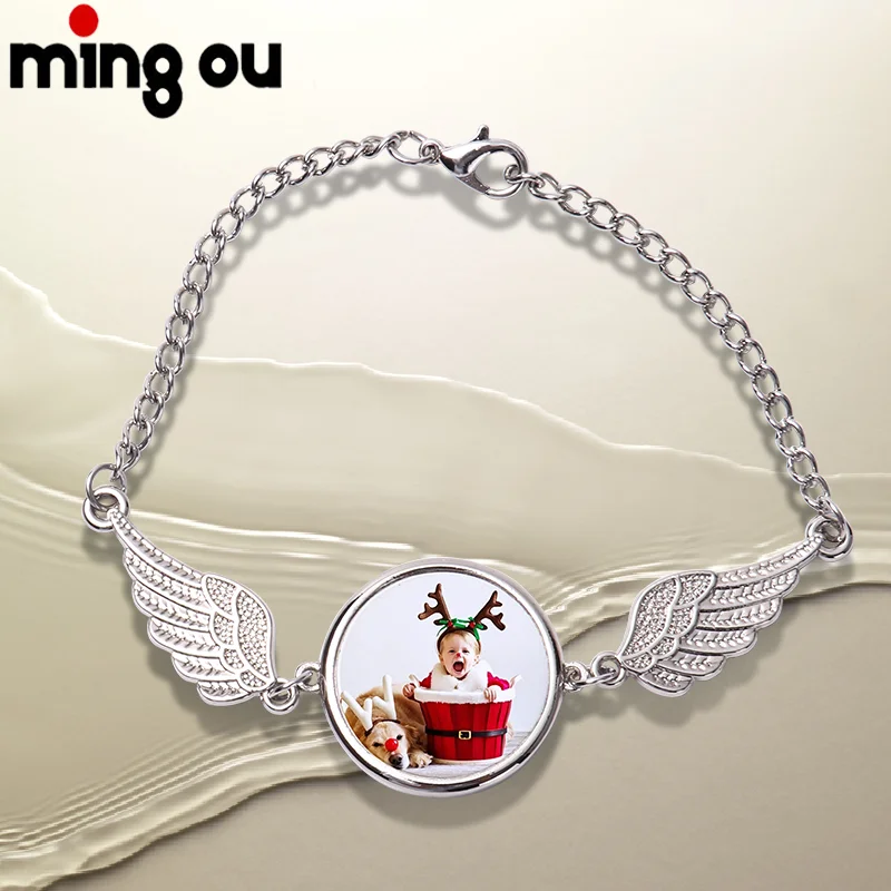 

DIY Bangle Jewelry Sublimation Blank Angel Wings Bracelets