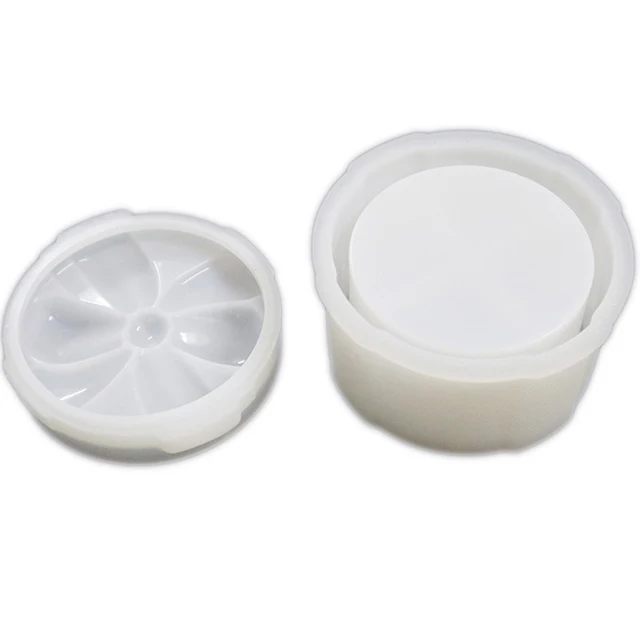 

Round bow storage box mold jewelry gift box silicone resin mold for craft, White