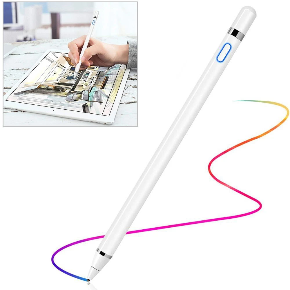 

Touch Pen Stylus For Apple Pencil 2 iPad Pro 11 12.9 9.7 2018 Air 3 10.2 2019 Mini 5 For Galaxy Pencil with Palm Rejection Pen, White