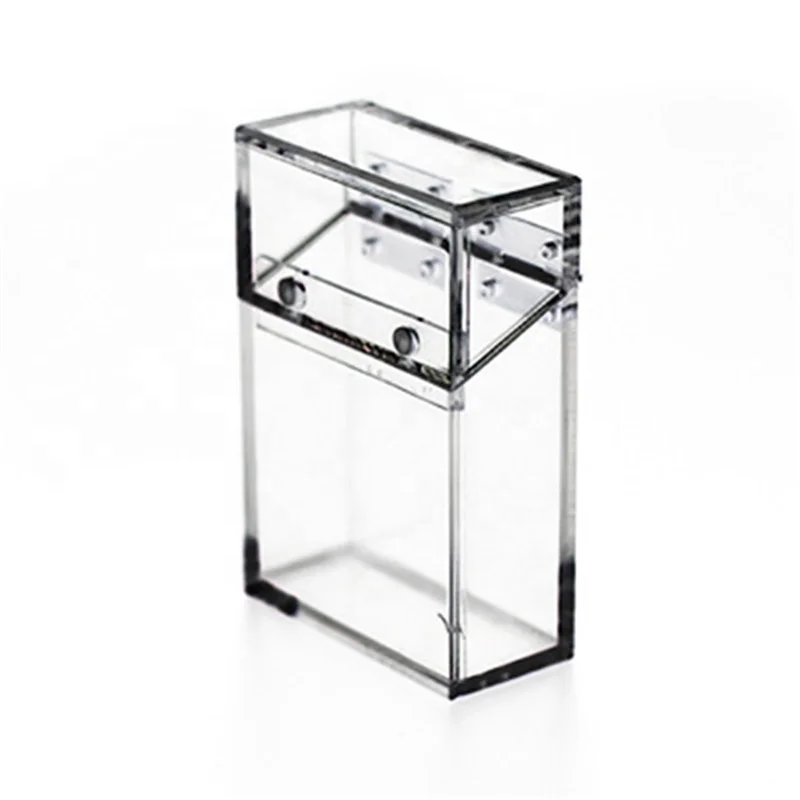 

New Style Acrylic Transparent Cigarette Case Thicken Portable Fashion Cigarette Box