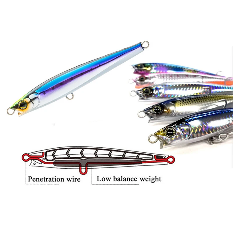 

105mm 30g peche plastic hard bait wobblers saltwater sinking minnow sea bass fishing lure