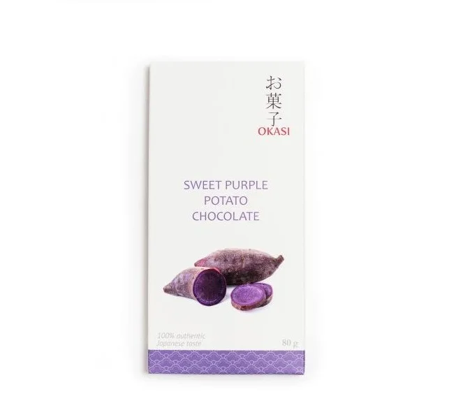 
80 g Chocolate with with Purple Sweet Potato Tea Sweets Japanese Sweets 
