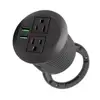 3 inch 75mm Round US Power Recessed USB Grommet Desktop Conference Room Office Kitchen Table socket / Desk Grommet socket Outlet