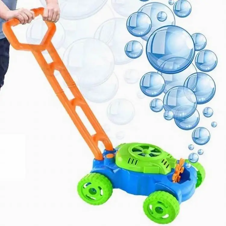 Home Garden Interactive Pushing Car Automatic Bubble Machine Soap Maker 