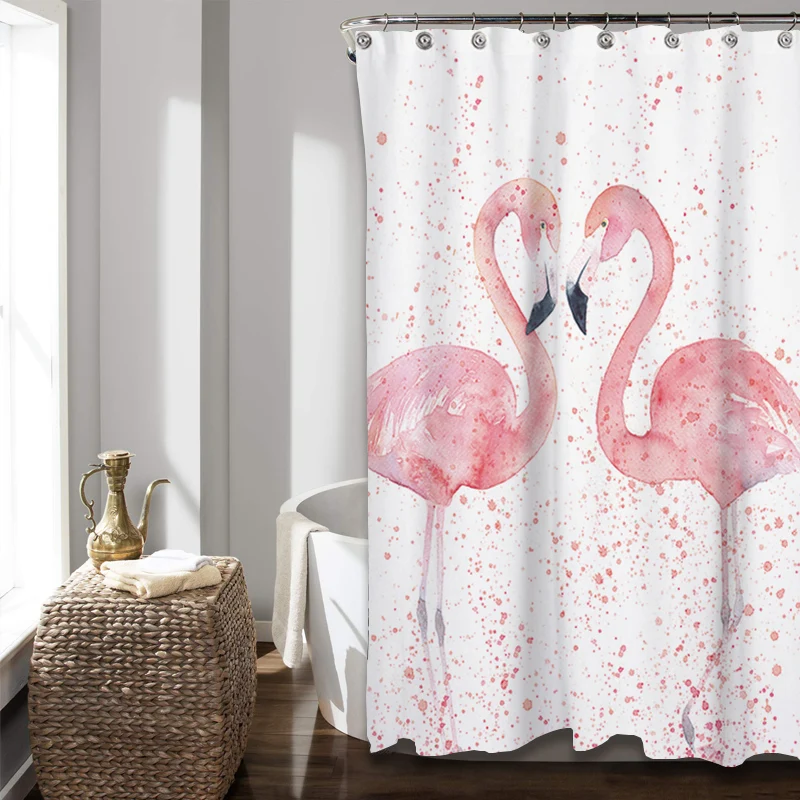 

180*180cm/Customized Flamingo Modern Bathroom shower curtain