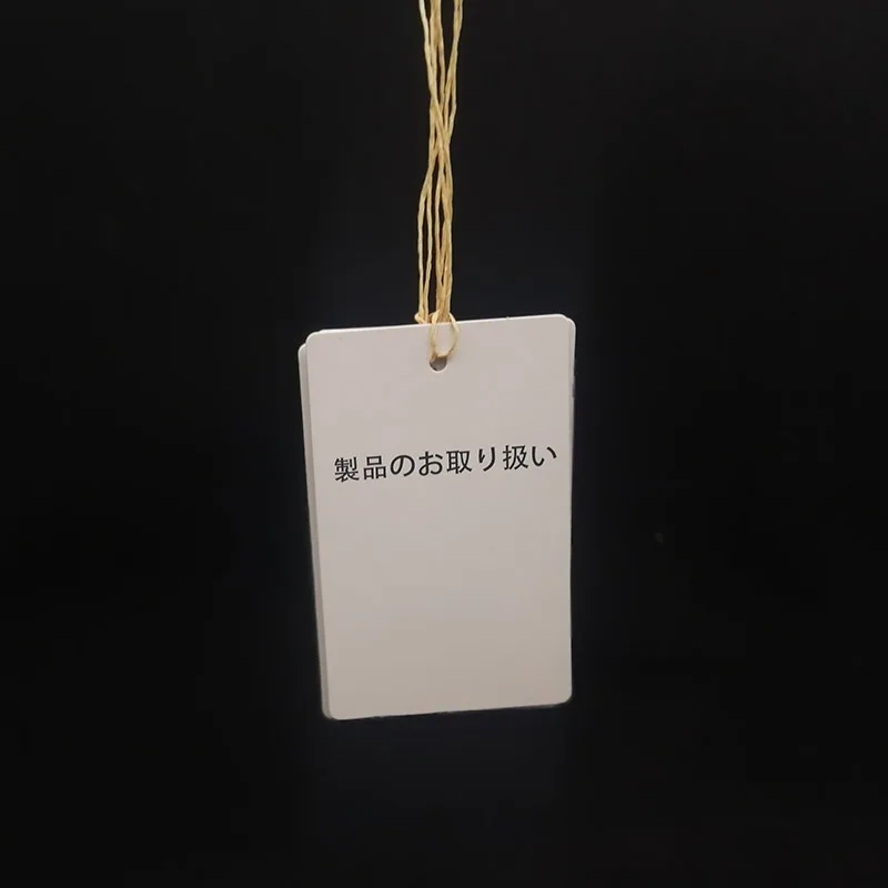 Wholesale Custom Price Own Logo Hang Tag Garment Paper Clothing Hangtags