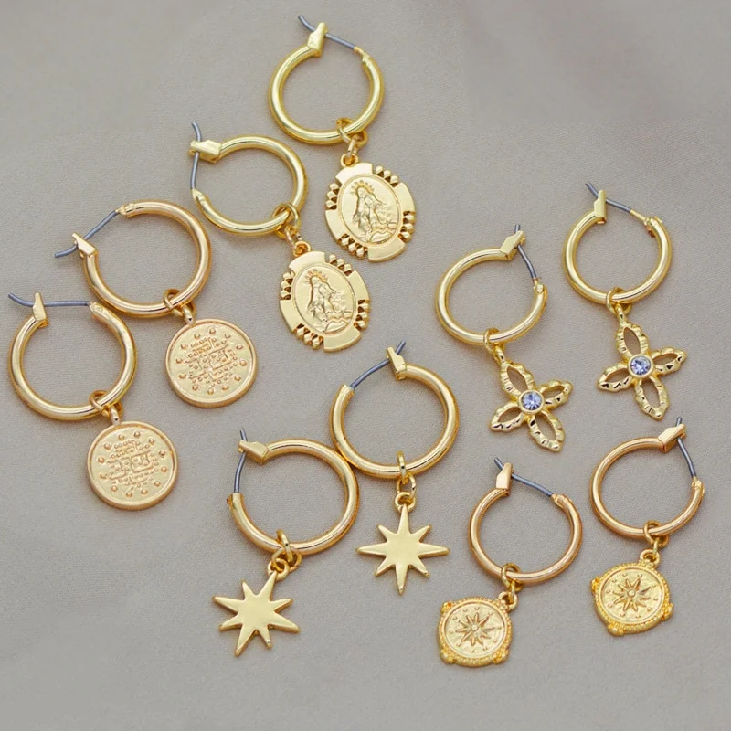 

stainless steel fashion earring wedding earrings 18k gold hoop earrings
