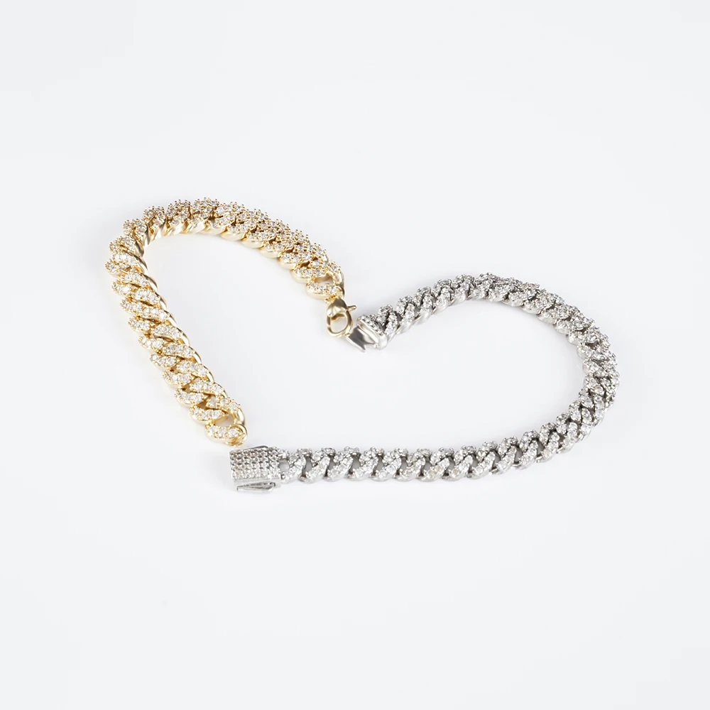 

9mm 18k Gold Ladies Bracelet Cuban Link Chain Women Chain Anklet Bracelet 18k Gold
