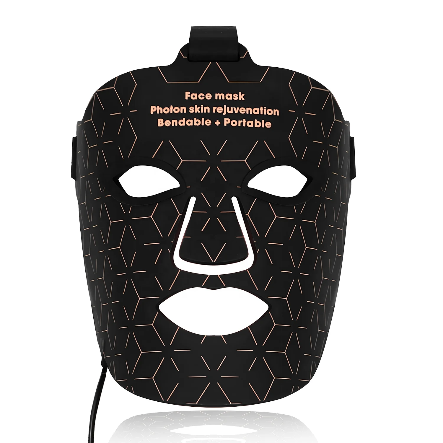 Face  Silicone Facial LED Mask Red Light Therapy Face Anti-Wrinkle Brighten LED Phototherapy Mask Beauty Device