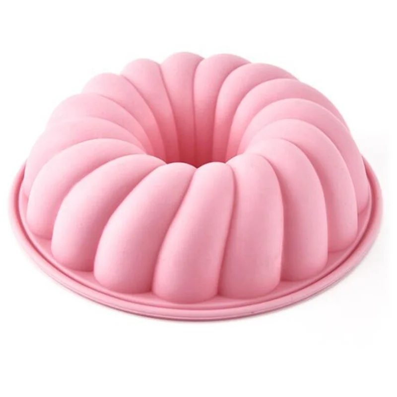 

Silicone Spiral Shaped Doughnut Cake Mold, Pink