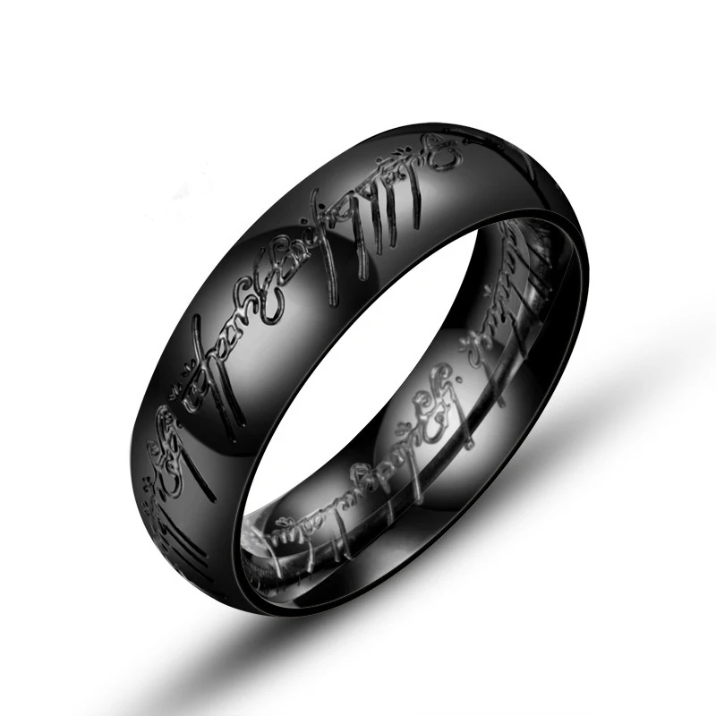 

Simple Men Jewelrys Design Your Own Custom Muslim Silver Gold Black Plated Stainless Steel Band Ring Fashion