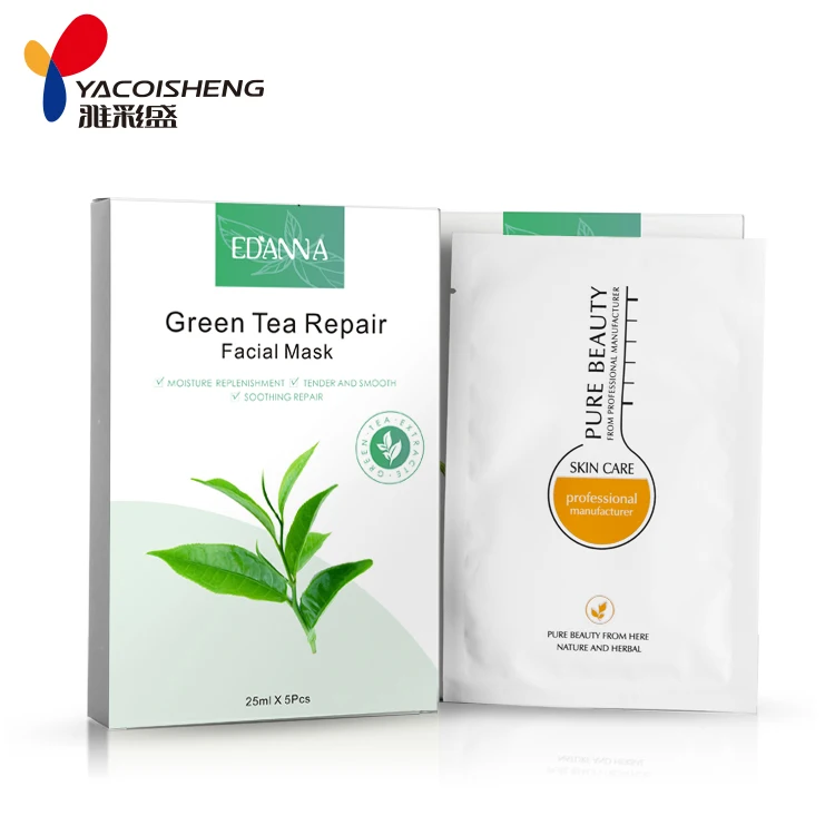 

OEM Skin Care Moisturizing Sheet Mask Private Label Green Tea Facial Mask