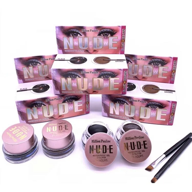

New Launch Waterproof Lasting Black+Brown Eyeliner Gel Hot Eye Beauty Cosmetics
