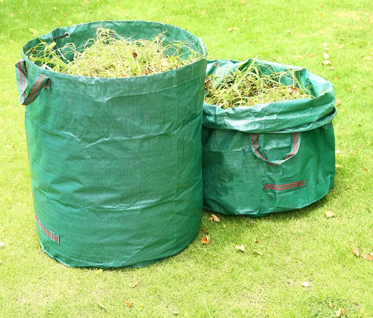 Large Size Waterproof PP Woven Deciduous Fallen Leaves Bag Garden Storage Bag