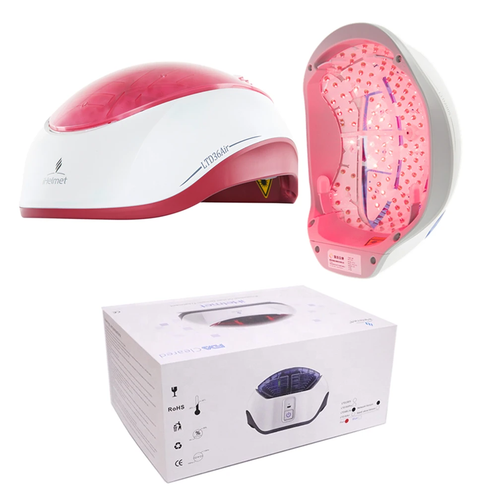 

Amazon hot sale men and women fast hair growth diode laser hair growth helmet to treat hair loss, Blue /pink