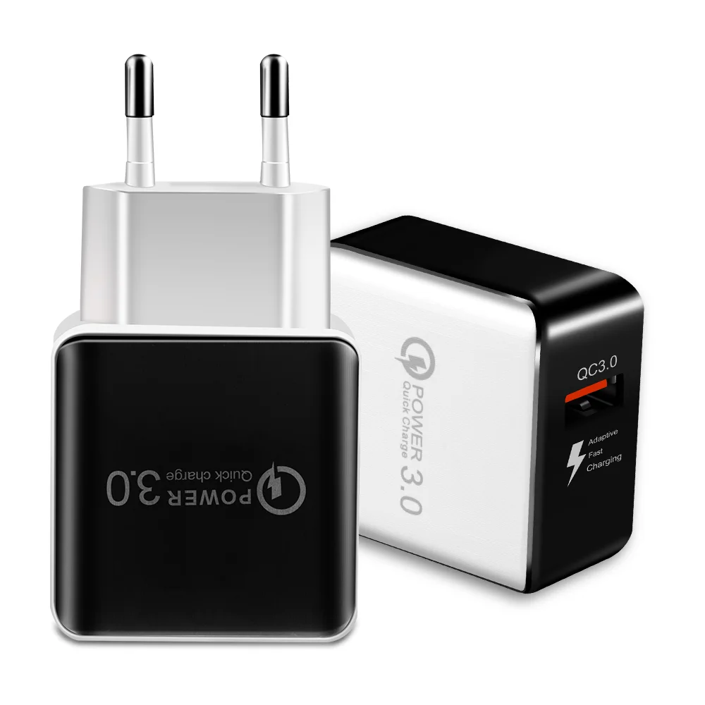 

Wholesale high quality portable quick charge usb wall charger adapter QC 3.0 mobile phone travel fast wall charger