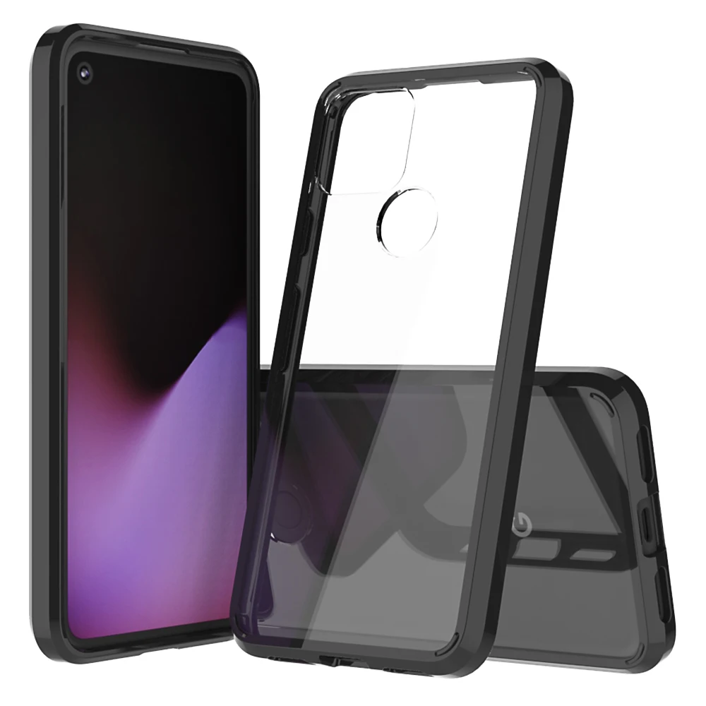 

Slim Shockproof Crystal Clear Transparent TPU Acrylic Phone Case for Google Pixel 5