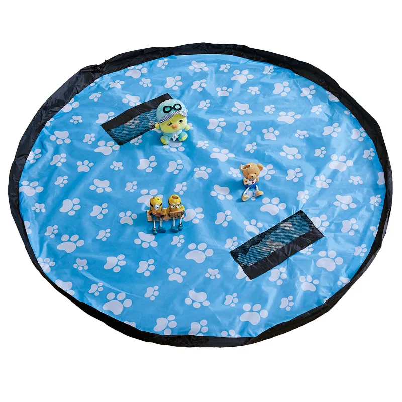 

2021 Amazon hot buy can be wash baby Play Mats and storage bag play mat storage bag play mat custom logo, Blue,purple mat