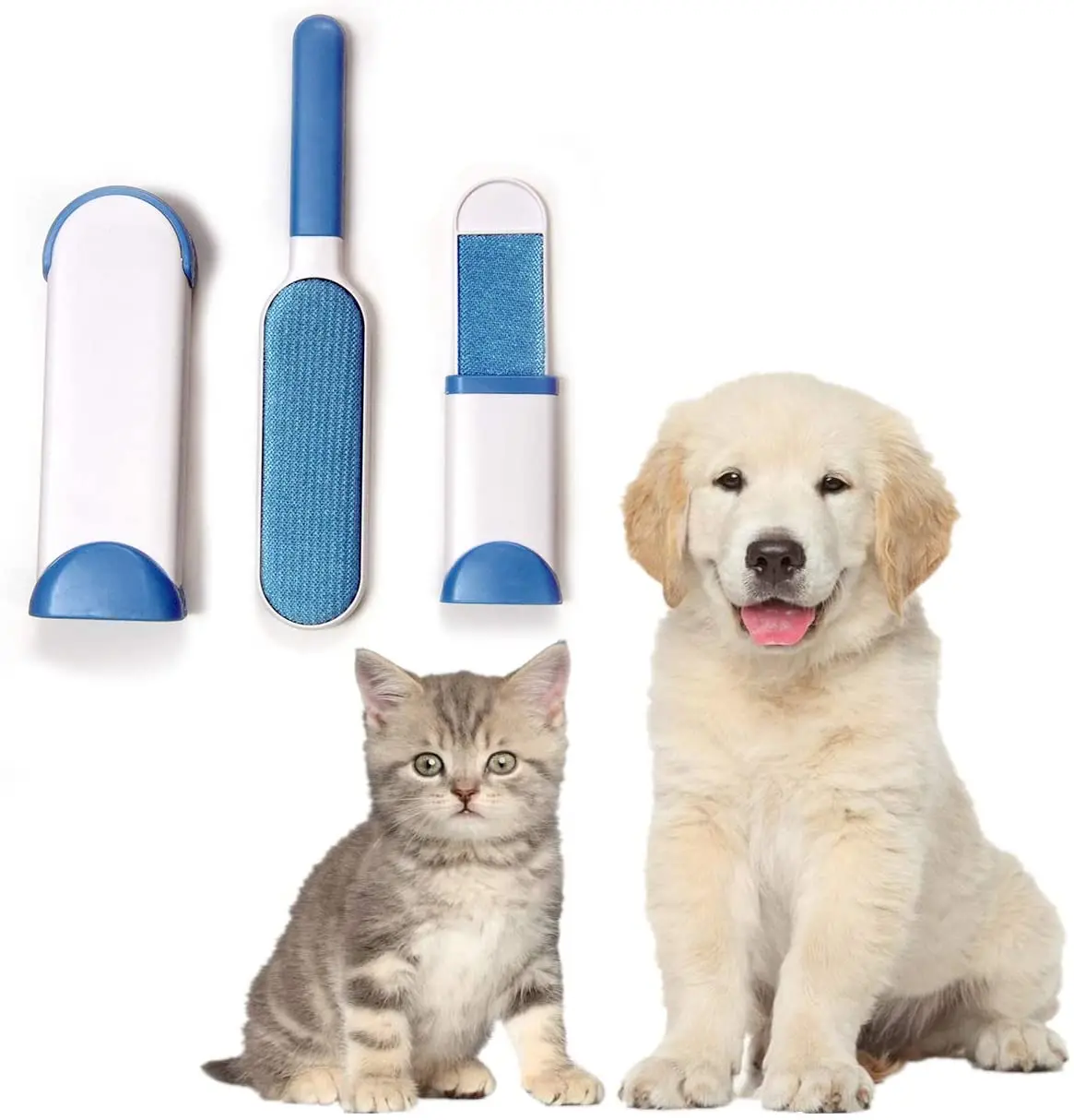 

Cats Dog Pet Fur Hair Remover Roller Clothes Furniture Hair Remover Brush Reusable