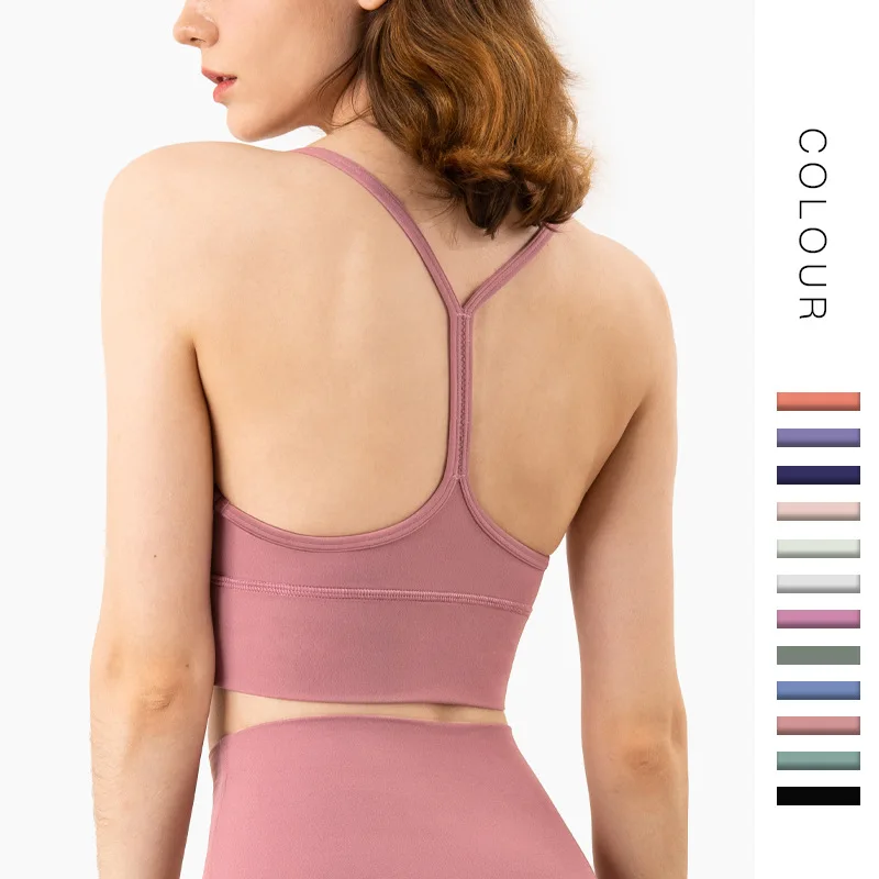 

Wholesale Retail Direct Sale Lady Cross Back Running Yoga Fitness Sports Bra Solid Sports Bra Sexy Women Yoga Crop Top Athletic