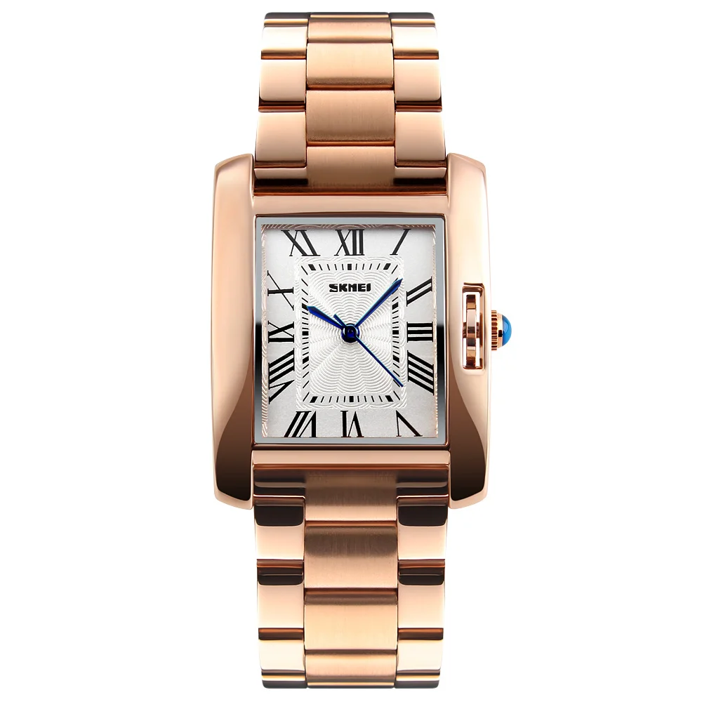 

SKMEI 1284 Woman Perfect Stainless Steel Band Business Wristwatch Square Quartz Ladies Watch